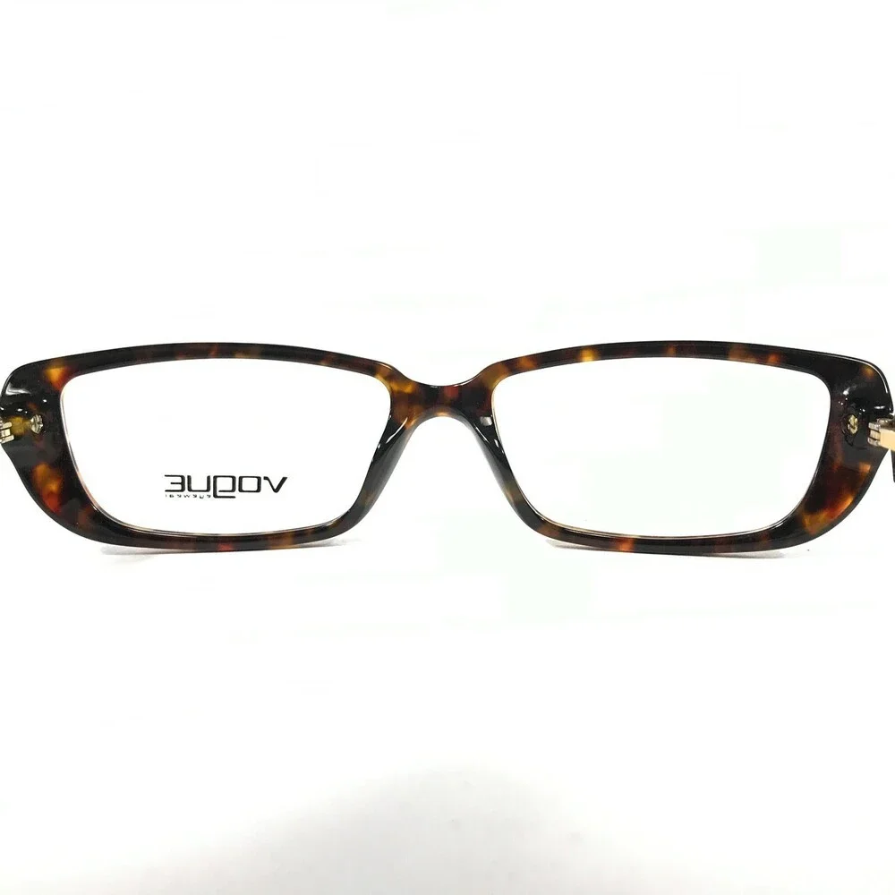 Vogue Eyeglasses Frames VO2690-B W656 Brown Tortoise Gold Crystals 52-15-135